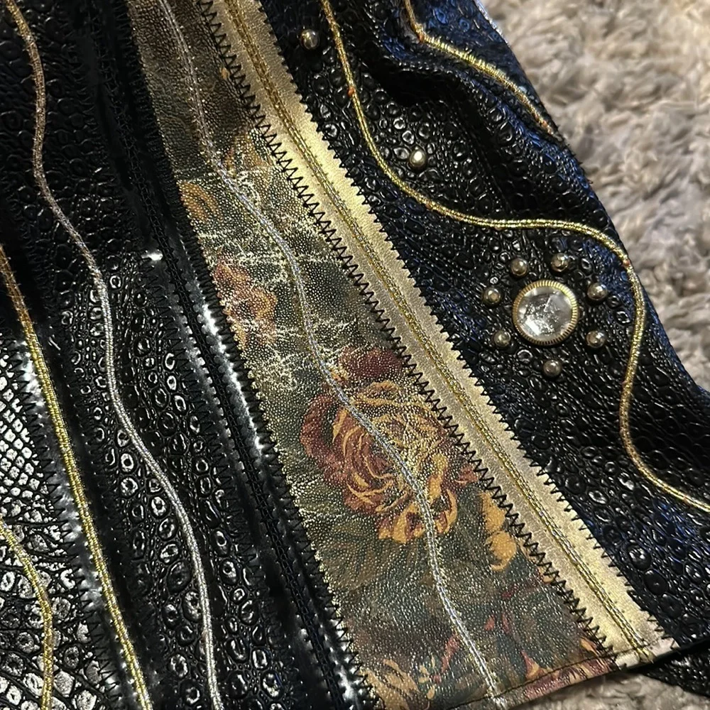 Vintage Pacific express purse sequin bling retro design